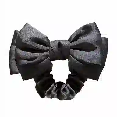 蒙妮 缎面蝴蝶结大肠发圈 布艺 头绳 男女同款情侣款