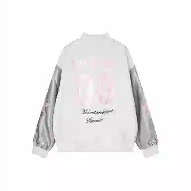 运动休闲学院风高级感落肩长袖日常学生通勤单排扣时尚宽松个性设计柔软舒适百搭外套美式高街潮流棒球服 男女同款