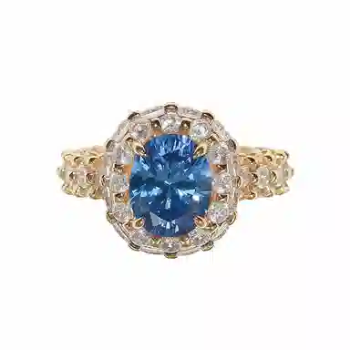 金杰福 璀璨系列宴会高级气质款 培育钻 钻石戒指 男女同款情侣款