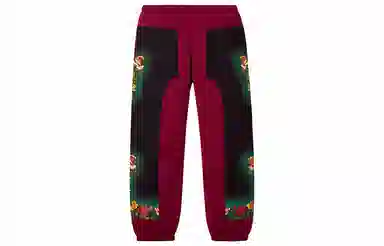 Supreme x Jean Paul Gaultier Floral Print Sweatpant Burgundy