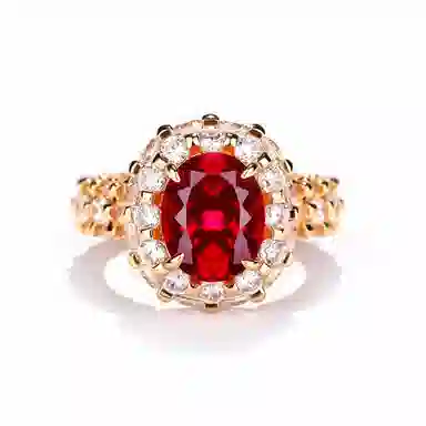 金杰福 璀璨系列宴会高级气质款 培育钻 钻石戒指 男女同款情侣款