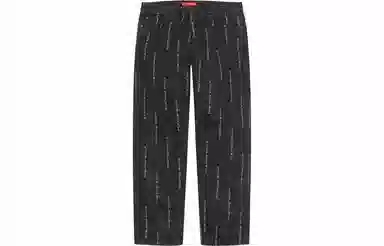 Supreme Logo Stripe Jacquard Jean