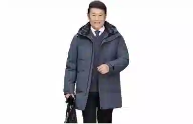 鸭鸭 中长款保暖休闲羽绒服 男款