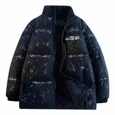 VniVerseVClub Dopamine Cartoon Letter Puffer Jacket