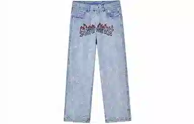 PASET Flame Embroidery Jeans