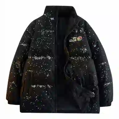 VniVerseVClub Dopamine Cartoon Letter Puffer Jacket