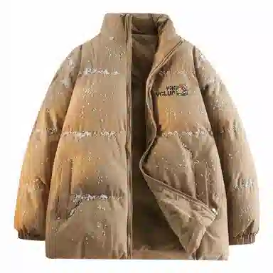 VniVerseVClub Dopamine Cartoon Letter Puffer Jacket