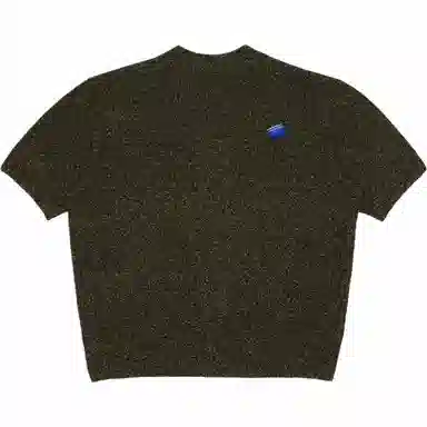 ADER ERROR SS25 V-Neck Tassel Embroidered Knit Tee Black