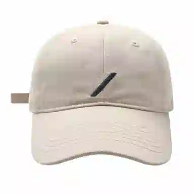 优莲茵 大头围韩版休闲刺绣斜杠 四季百搭显脸小简约户外防晒太阳帽 棉 鸭舌帽 男女同款情侣款