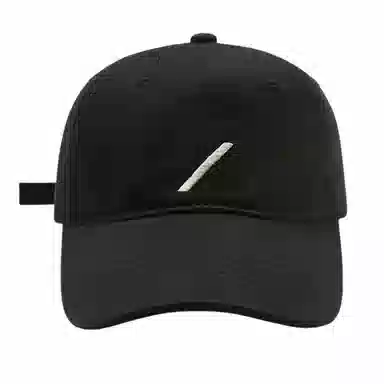 优莲茵 大头围韩版休闲刺绣斜杠 四季百搭显脸小简约户外防晒太阳帽 棉 鸭舌帽 男女同款情侣款