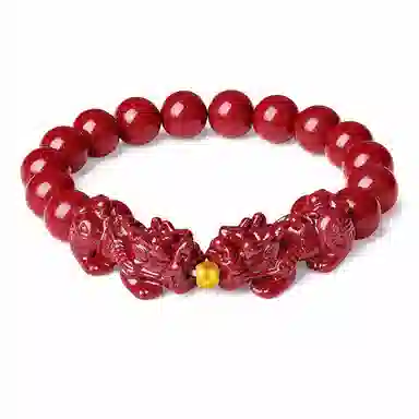 壹仟俩 天禄瑞兽 招财转运 新中式国潮小众本命年 #好运 朱砂 手串 女款