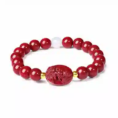 壹仟俩 普贤菩萨龙蛇  八大守护神 生肖转运珠新中式本命年叠戴新中式国潮小众#好运 朱砂 手串 女款
