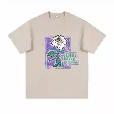 Dunhuang Vintage Cotton Floral Tee