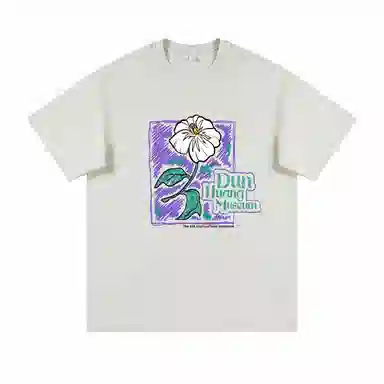 Dunhuang Vintage Cotton Floral Tee