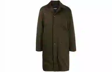 DSQUARED2 FW21 Button Parka Coat Green