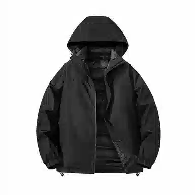 鸭鸭 山系户外风加厚保暖鸭绒休闲宽松连帽套头城市机能风暗黑外套羽绒服 男女同款