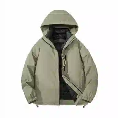 鸭鸭 山系户外风加厚保暖鸭绒休闲宽松连帽套头城市机能风暗黑外套羽绒服 男女同款