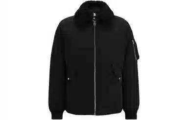 HUGO BOSS Water-Repellent Jacket With Faux-Fur Collar