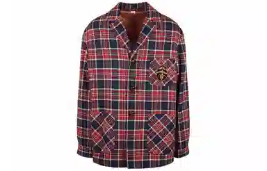 Gucci Plaid Button Jacket