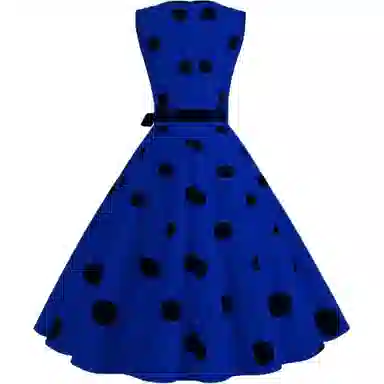 哒头下雨不愁 复古收腰舒适无袖连衣裙 女款