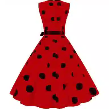 哒头下雨不愁 复古收腰舒适无袖连衣裙 女款