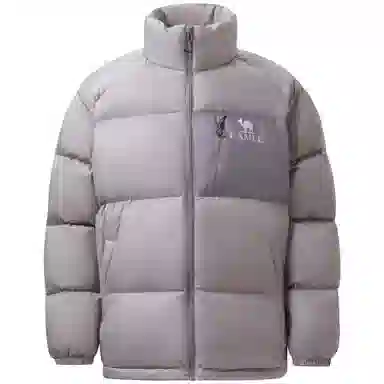 CAMEL Loose Fit Stand Collar Down Jacket