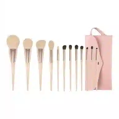 米甜兔  粉色化妆刷套装 柔软亲肤 十二支刷