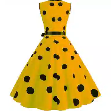 哒头下雨不愁 复古收腰舒适无袖连衣裙 女款