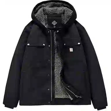 户外冬季加厚连帽防风保暖工装休闲棉衣外套长袖棉服 男款