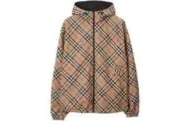 Burberry Equestrian Logo Check Hooded Jacket