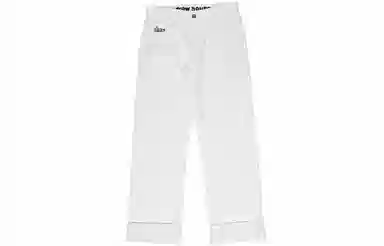 Drew House Selvedge Wide Leg Jean White