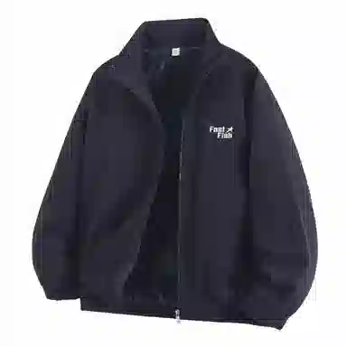 快鱼 简约基础款纯色百搭夹克外套 男女同款