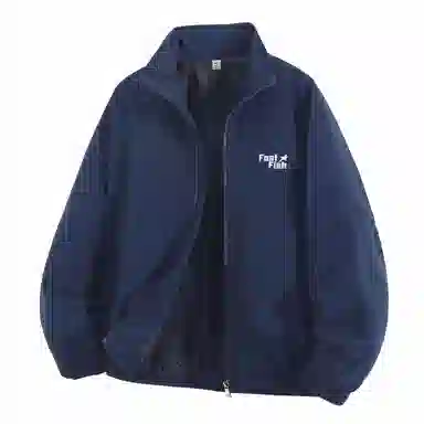 快鱼 简约基础款纯色百搭夹克外套 男女同款