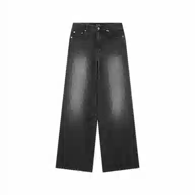 WE11DONE Straight Leg Gradient Jeans Black