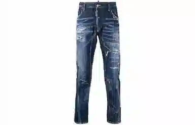 DSQUARED2 FW21 Distressed Skinny Jeans Blue
