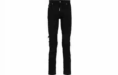REPRESENT FW21 Black Distressed Skinny Jeans