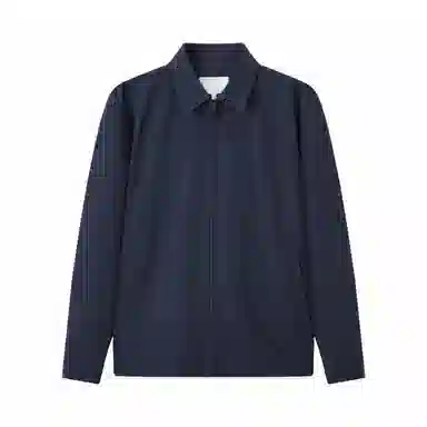 九牧王男裤专家 弹性舒适 时尚有型 简约干练 翻领夹克外套 男款 藏青