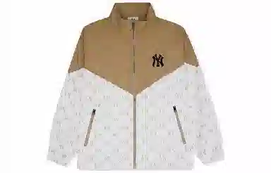 MLB Yankees Monogram Zip Jacket Cream