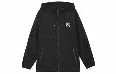 MLB SS24 Yankees Full Print Zip Hoodie Black