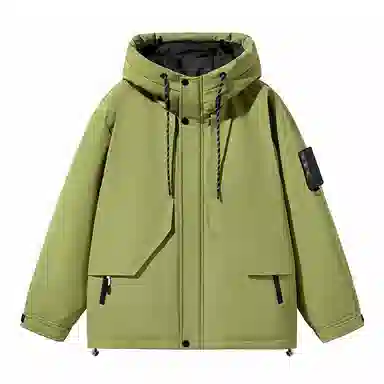 鸭鸭 加厚保暖连帽宽松百搭休闲羽绒服 男女同款