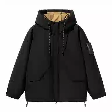 鸭鸭 加厚保暖连帽宽松百搭休闲羽绒服 男女同款