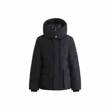 鸭鸭 时尚机能风宽松保暖百搭连帽羽绒服 男女同款