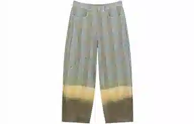 速写 拼接扎染复古水洗做旧牛仔裤 男女同款