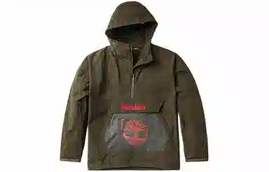 Timberland x C.F. Stead SS24 Indigo Suede Half-Zip Windbreaker Hoodie