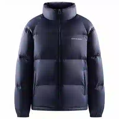 鸭鸭 户外极寒系列 纯色韩版休闲基础百搭短款立领运动面包羽绒服 男女同款