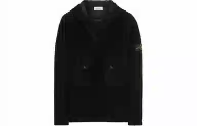 Stone Island FW23 Corduroy Hooded Jacket Black