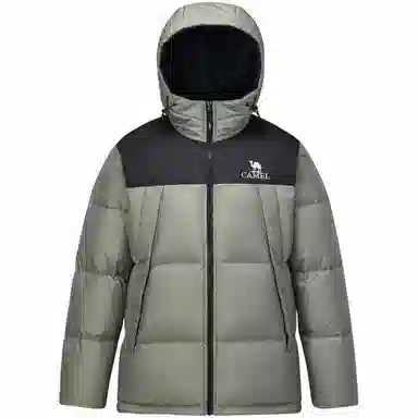 CAMEL Warm Fleece Windproof Hooded Puffer Jacket
