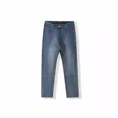 我是大卫 直筒休闲百搭九分牛仔裤 男女同款 蓝色