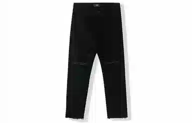 我是大卫 修身纯色中腰九分牛仔裤 男女同款 黑色