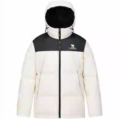 CAMEL Warm Fleece Windproof Hooded Puffer Jacket